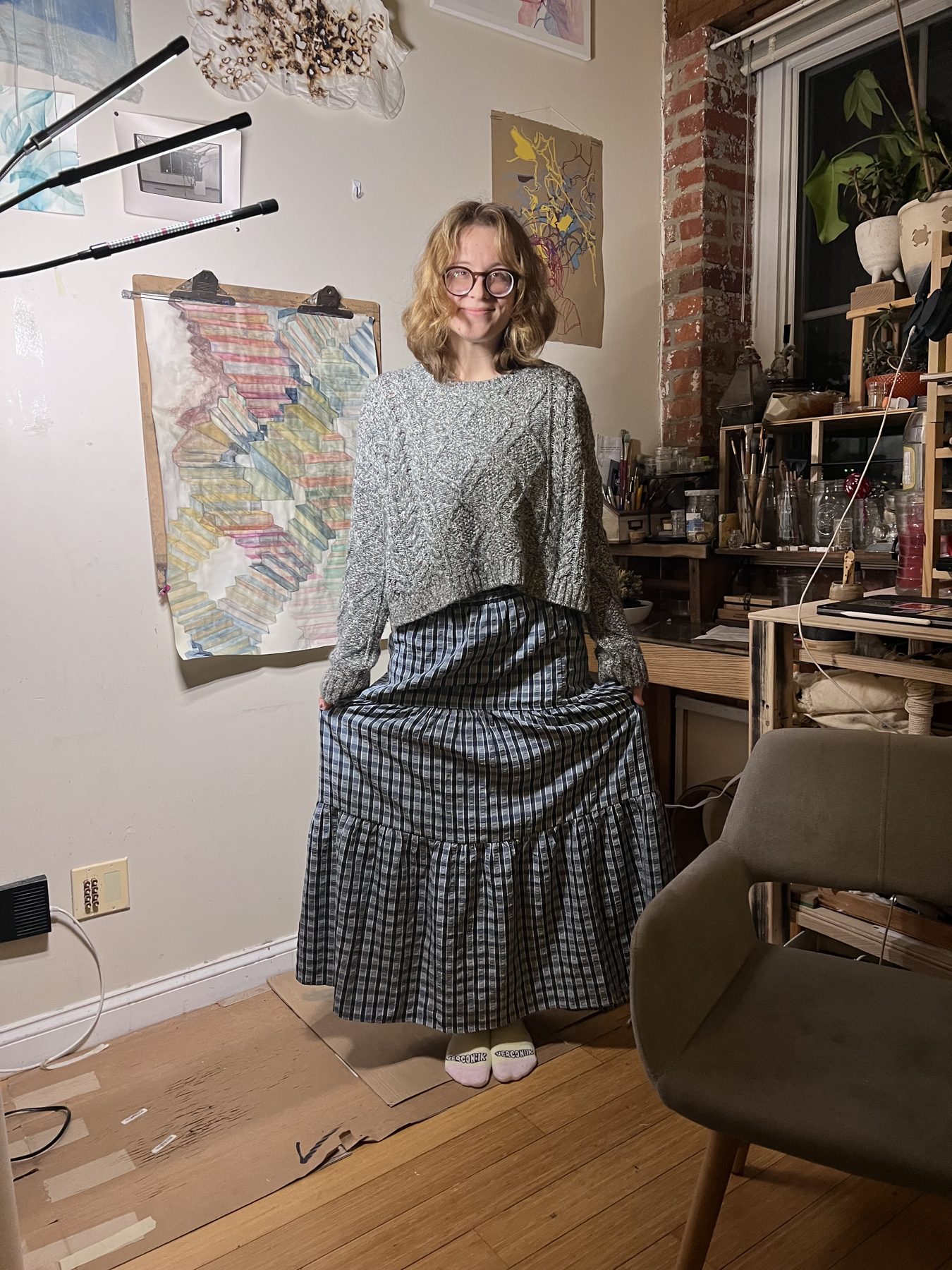 Portrait of Olivia Claire Luke in her studio